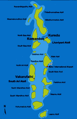 Map of the Maldives